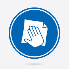 Cleaning napkin - vector icon. Illustration isolated. Simple pictogram.