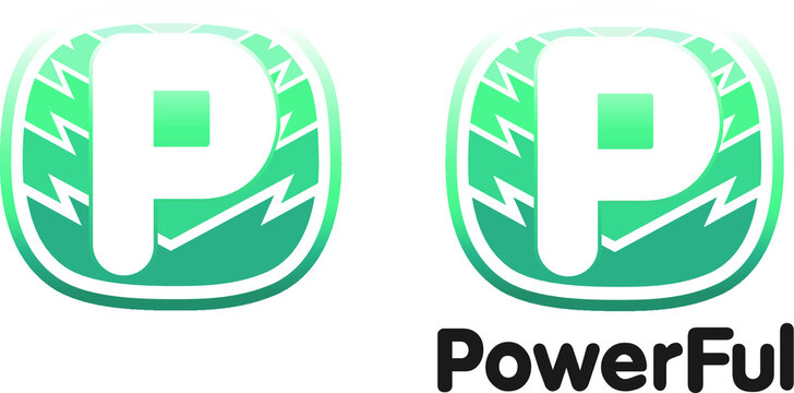 P power icon logo symbol electric