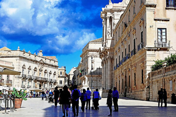 Fototapeta premium Historic downtown of Syracuse, Sicily