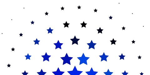 Light BLUE vector layout with bright stars. Colorful illustration with abstract gradient stars. Pattern for websites, landing pages.