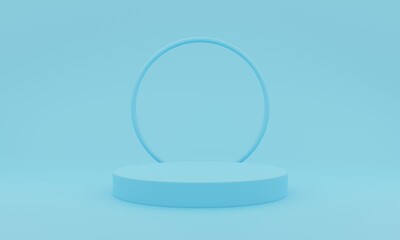 
水色台背景3DCGイラスト画像