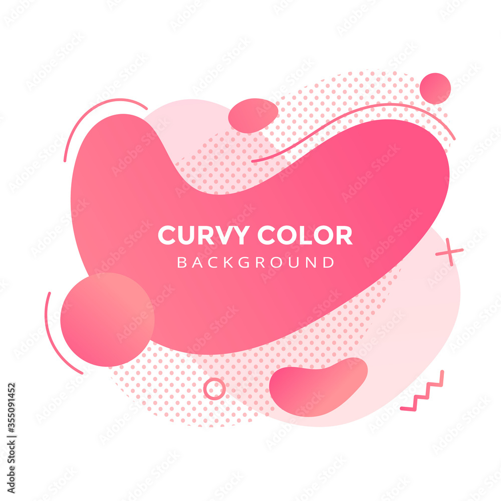 Poster modern liquid abstract element graphic gradient flat style design fluid vector colorful illustration