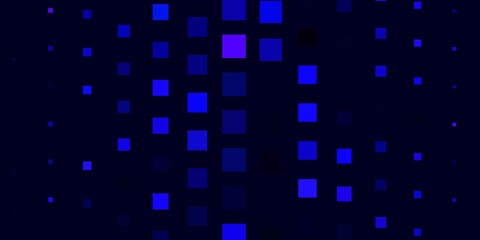 Dark BLUE vector pattern in square style. Rectangles with colorful gradient on abstract background. Template for cellphones.