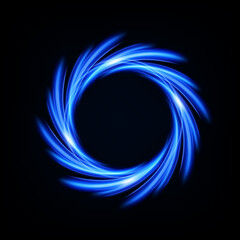 Round blue light twisted, Suitable for product advertising, product design, and other. EPS 10 Vector