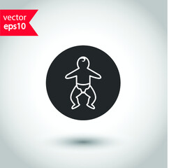 Baby vector icon. Baby flat sign design. Studio background. EPS 10 vector sign. Baby symbol pictogram