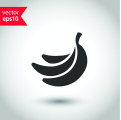 Bananas icon. Studio background. EPS 10 vector sign. Banana flat sign design. Bananas symbol pictogram