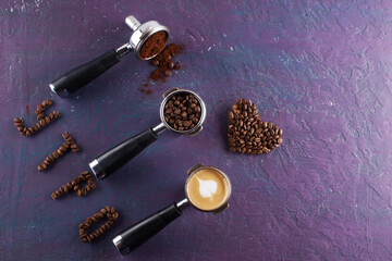 Coffee machine horn, coffee bean