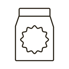 food paper bag line style icon