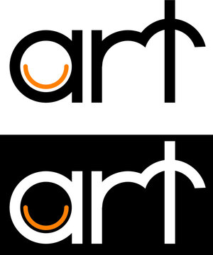 smile art icon typography logo symbol