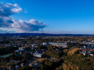 Fototapeta na wymiar ドローンで空撮した志摩市のリゾート地の風景