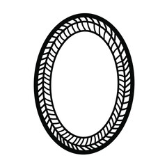 Vector illustration of a  photo frame, the frame is mirrored. decorative design element.