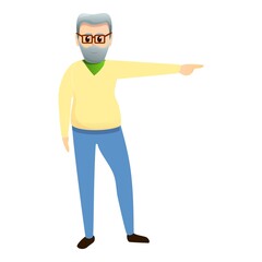 Granddad icon. Cartoon of granddad vector icon for web design isolated on white background