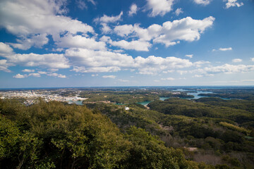 Fototapeta na wymiar 三重県志摩市横山展望台から見た伊勢志摩国立公園の風景