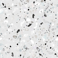 Terrazzo Texture Vector. Flooring Seamless Pattern