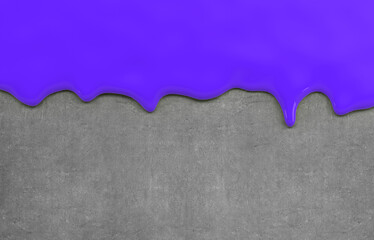 abstract color liquid flow in front of textured background - 3D Illustration