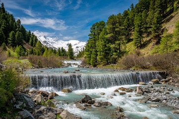 Wildbach Ova Roseg Idyllischen Val
