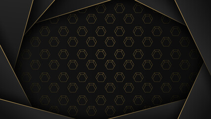 Luxury Polygonal Pattern Widescreen Background. Vector Template