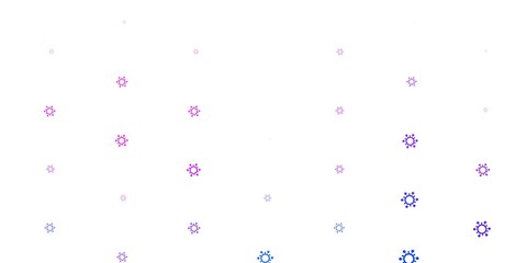 Light Blue, Red vector backdrop with virus symbols.