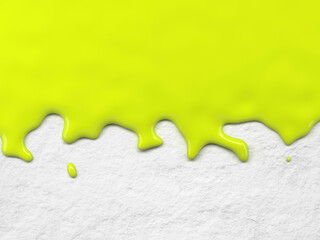 abstract color liquid flow in front of textured background - 3D Illustration