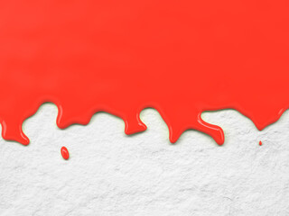 abstract color liquid flow in front of textured background - 3D Illustration