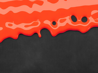 abstract color liquid flow in front of textured background - 3D Illustration