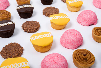 An assortment of junk food items.