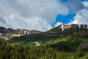 Obraz premium mountain landscape with dramatic lighting