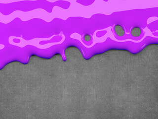 abstract color liquid flow in front of textured background - 3D Illustration