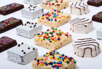 An assortment of junk food items.