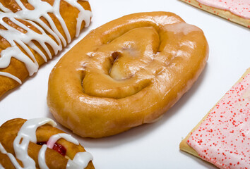 An assortment of junk food items.