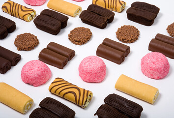 An assortment of junk food items.