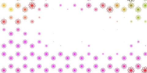 Light Pink, Green vector backdrop with circular arc.