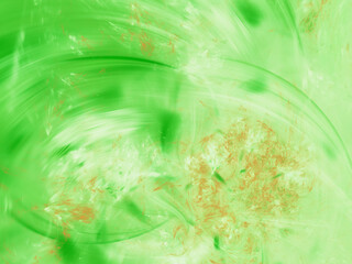 green abstract fractal background 3d rendering illustration