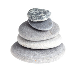 Fototapeta na wymiar Sea stones isolated on a white background.