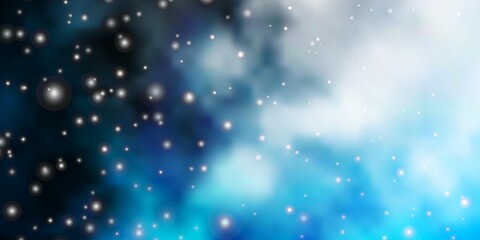 Light BLUE vector background with small and big stars. Modern geometric abstract illustration with stars. Best design for your ad, poster, banner.