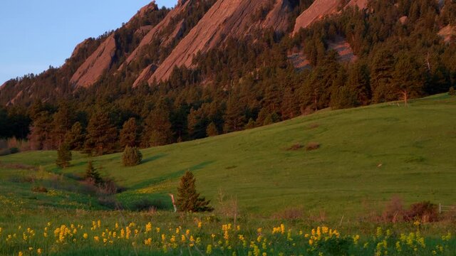 Sunrise in the Chautauqua Park in Boulder, Colorado