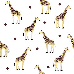 seamless pattern with giraffe