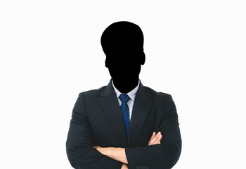 Anonymous business man mystery black face.