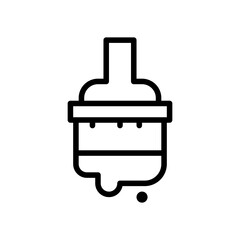 paint brush line icon