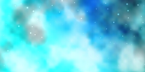 Light BLUE vector background with small and big stars. Modern geometric abstract illustration with stars. Theme for cell phones.
