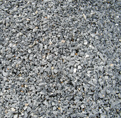Metal aggregate texture in day light.Aggregate for construction industry.Concrete materaial.