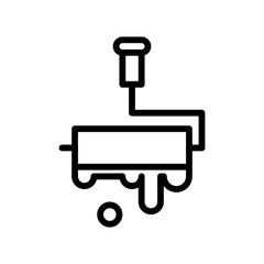 paint brush line icon