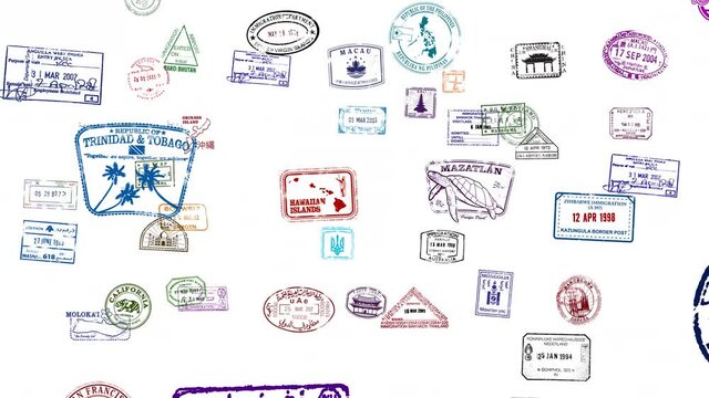Passport Stamp Animation Sequence