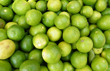 Fresh Juicy Limes in Local Market Sri Lanka