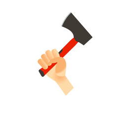 hand holding axe