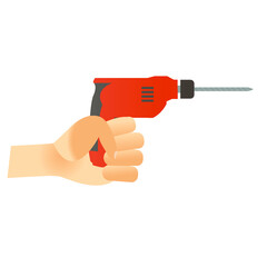 hand holding a drill