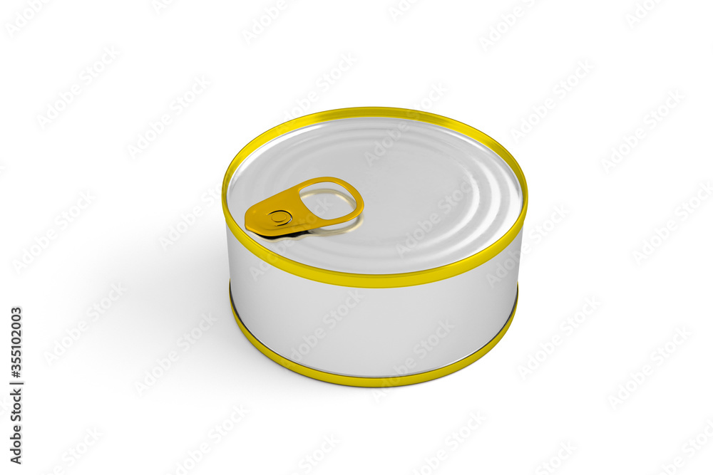 Poster food can isolated on a background - 3d rendering