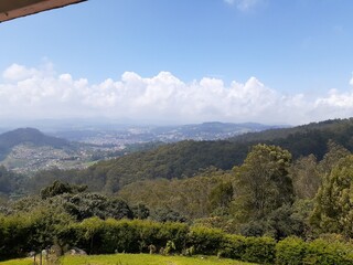 mountain landscape with blue sky
