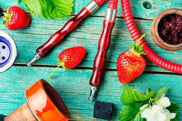 Shisha with strawberries