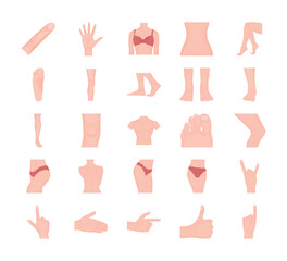 Body Organ Flat Icon Pack